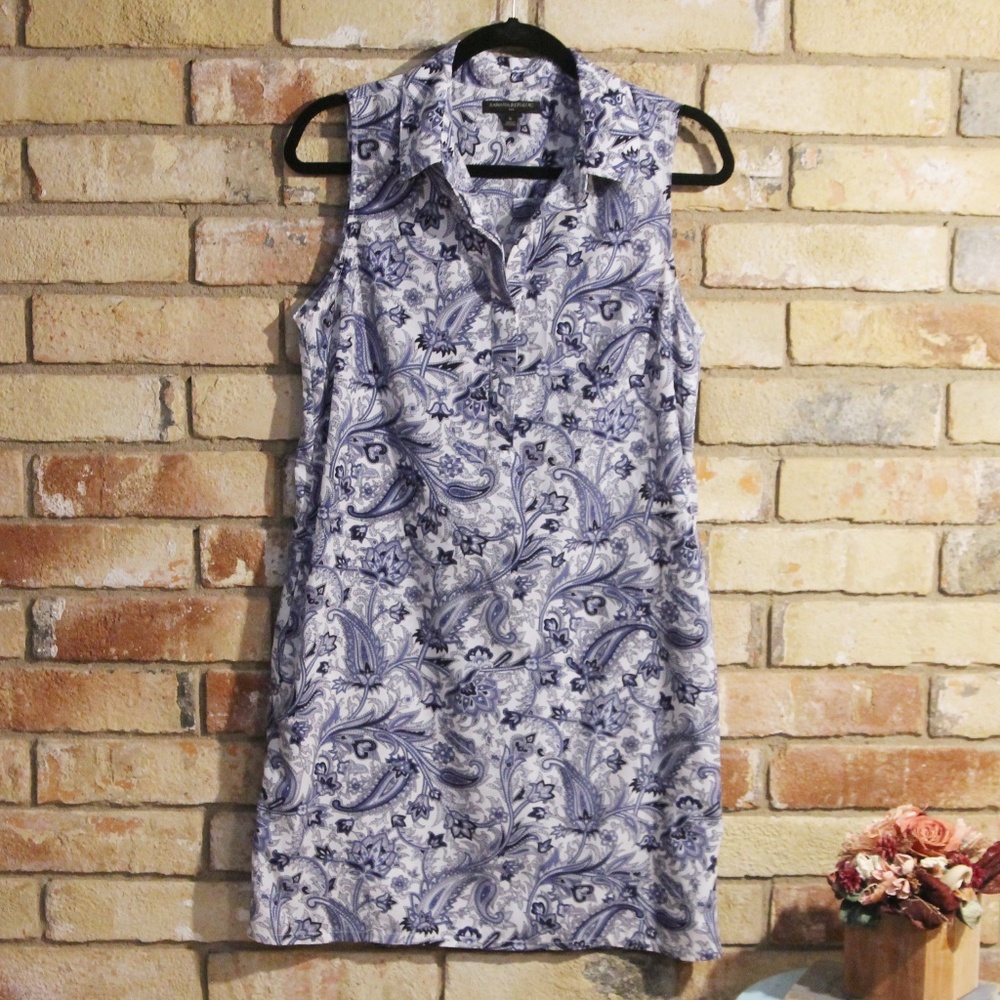 Banana Republic Paisley Shift Sleeveless Dress